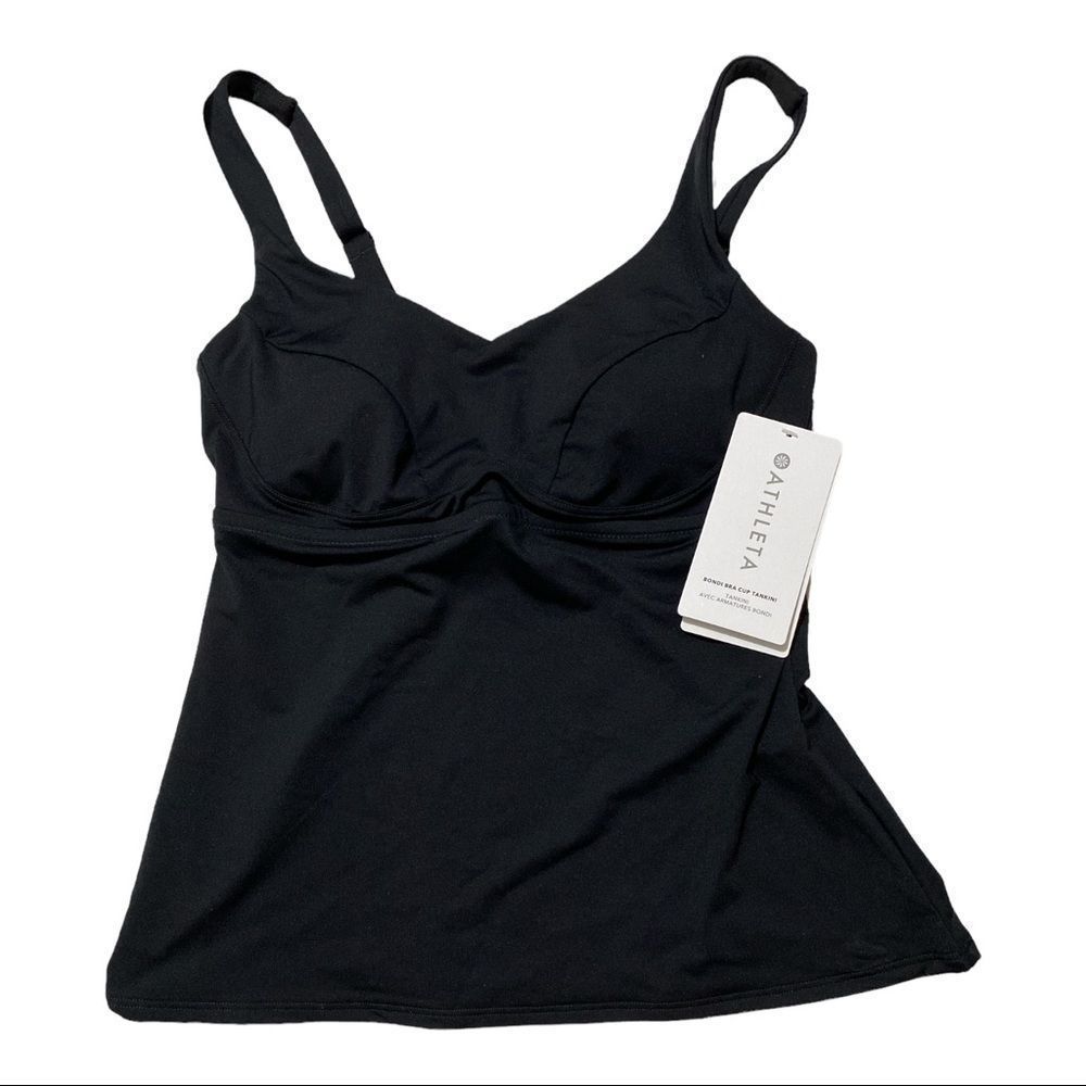 Athleta Bondi Bra Cup Tankini NWT 34B/C Small Black​